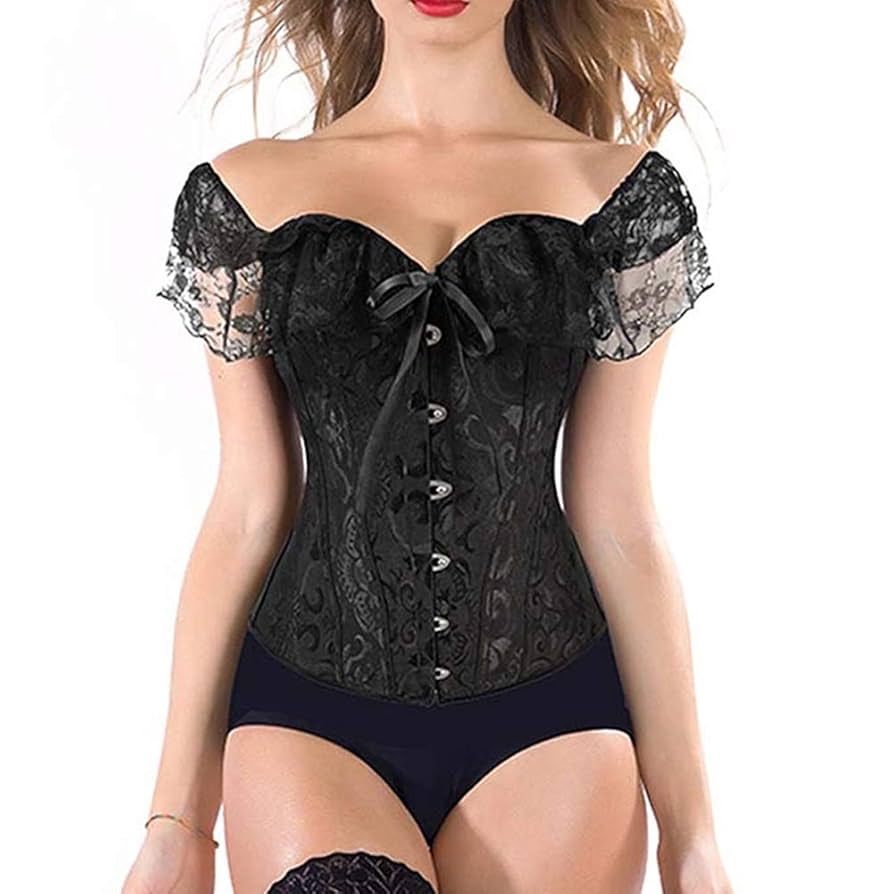 Amazon.co.jp: コルセット サテン ビスチェ レディース