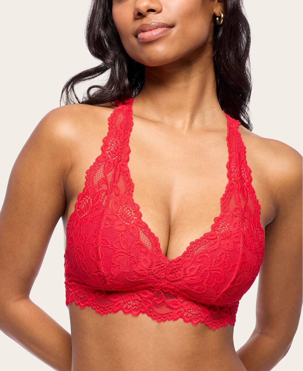 Jenny Jen Bralette de encaje, bralettes con espalda cruzada Mia Sexy Hourglass para mujer, talla S-XL para copas A a D