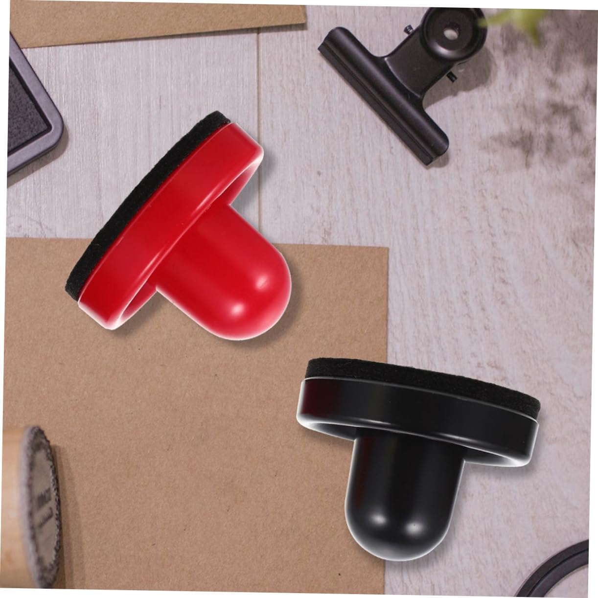 DOITOOL 2 Sets Embossed Stamp Block Stamper Stencils Seal for Embossing Product Scrapbooking Embosser Scrapbook Stamps Stamp Blocks Card Making Press Made Stamping Tool Abs