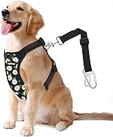 Vista 7 de cinturón de seguridad para perro, arnés de coche con hebilla ajustable para perro, cinturón de seguridad de nailon para mascotas, resistente