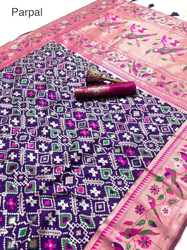 Pandadi Saree purple patola silk saree – image 2