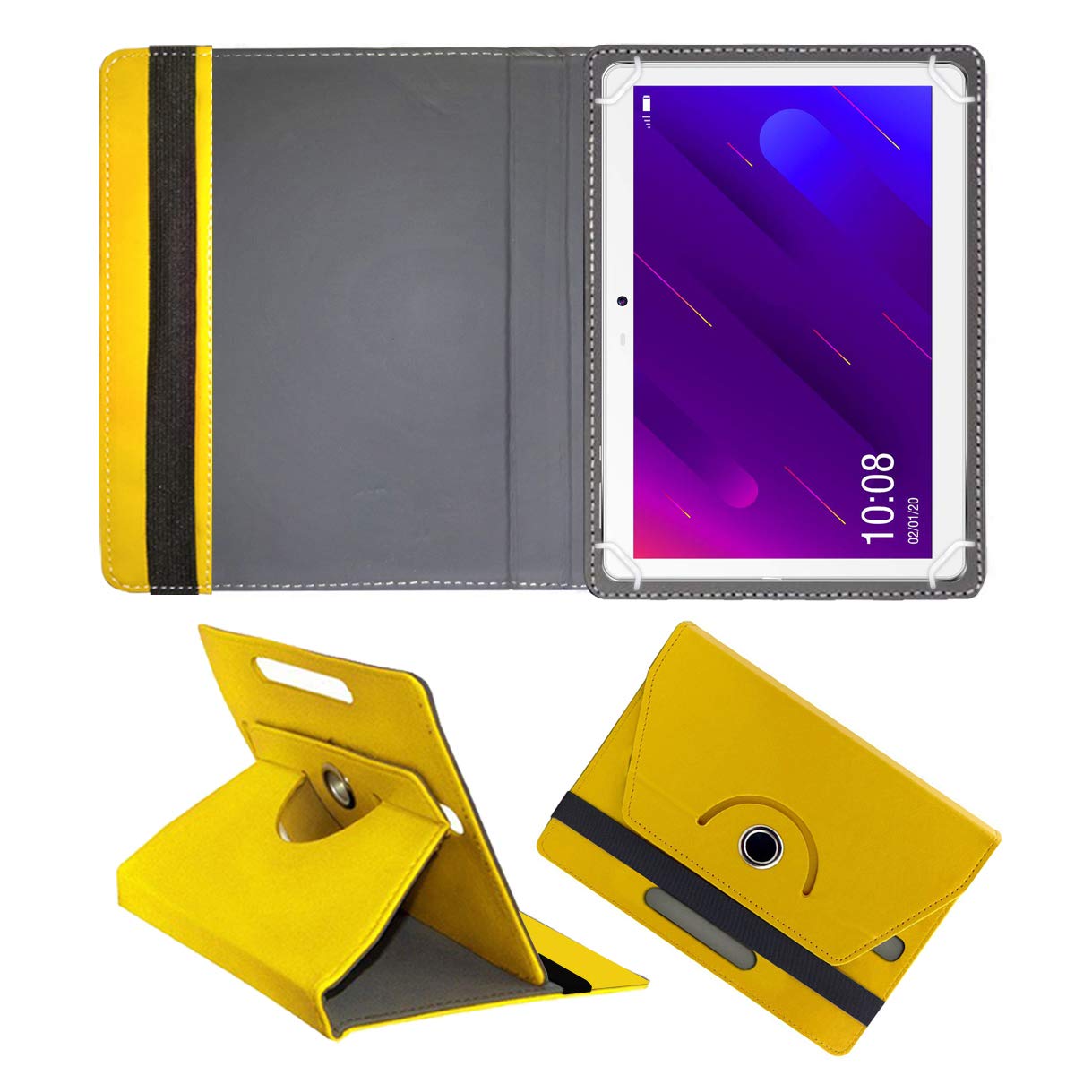 Fastway Rotating Leather Flip Stand Case Cover for Swipe X1 Tablet (10.1 inch 4G+Voice Calling) Yellow (B085FY24Q7) Amazon Price History, Amazon Price Tracker
