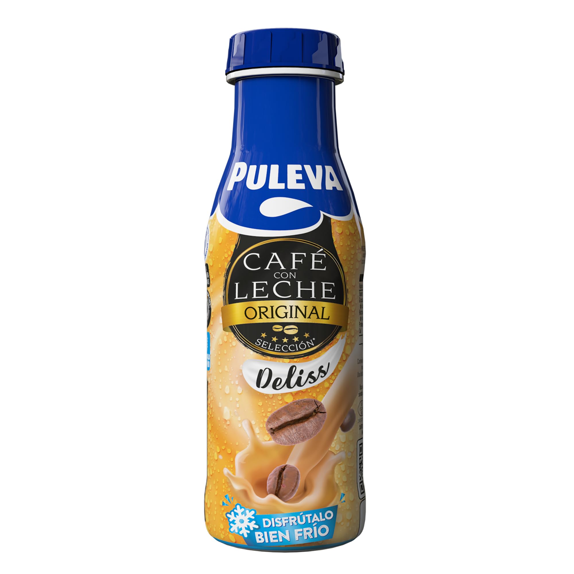 Puleva Café con Leche, Original Deliss, Café Preparado para llevar, Sin Gluten - Pack 12x240ml