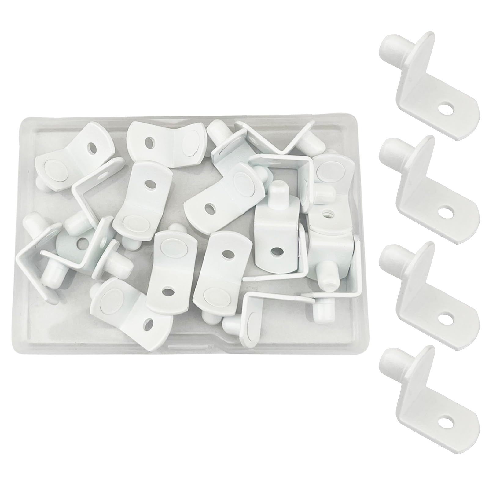 Photo 1 of Shelf Pegs, Shelf Pins,1/4 Inch (6.35mm) Shelf Pegs, Shelf Support Pegs, Cabinet Shelf Pegs, Shelf Pegs for Shelves,Shelf Pegs & Pins (White, 20pcs)