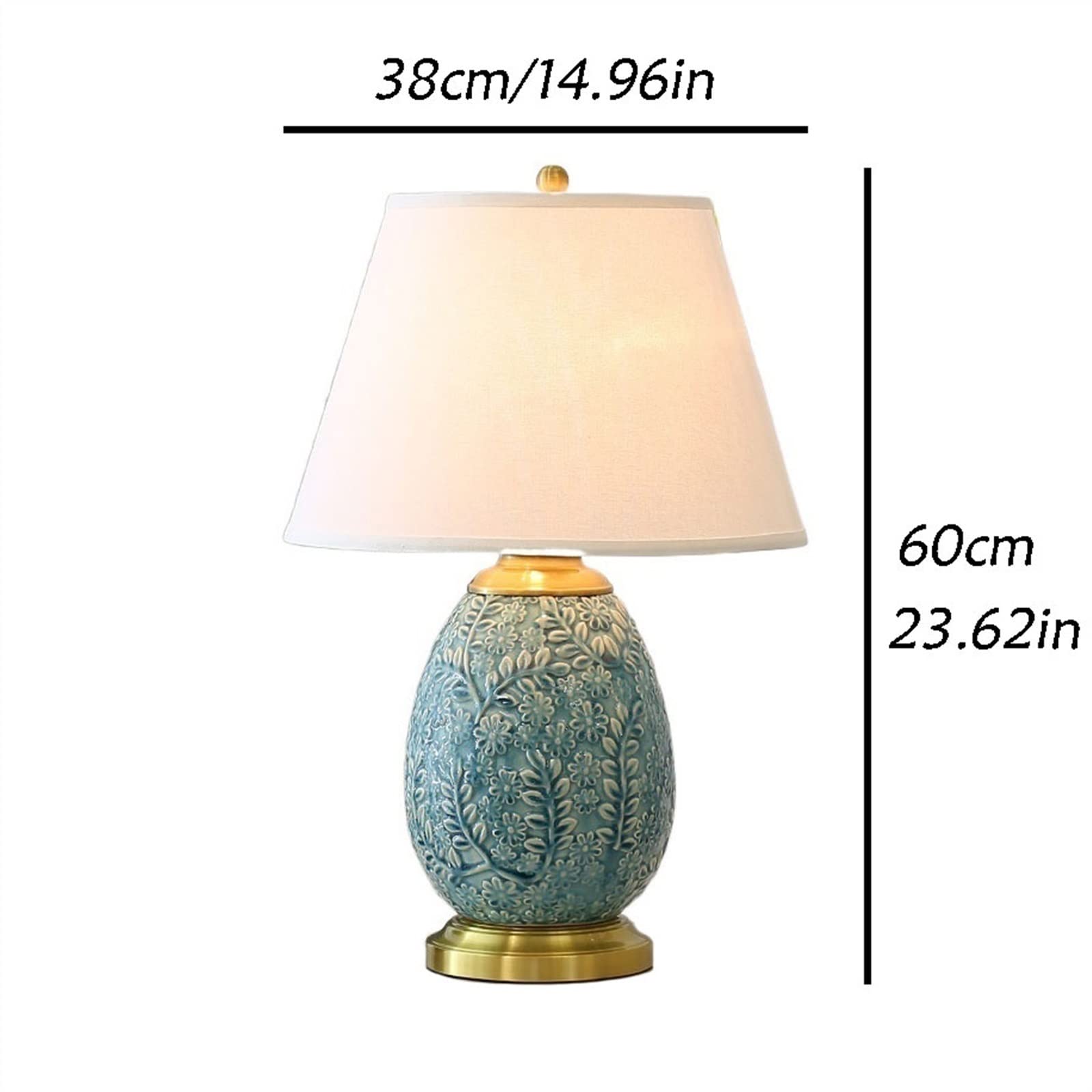 Luce da Scrivania Luce per la Lettura Lampada da tavolo in ceramica retrò Lampada da comodino crepa Lampada da tavolo da lettura for camera da letto da soggiorno for interni Lampade per Comodini