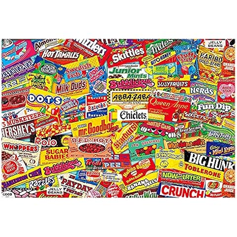 BWEISSTH 1000 Piece Puzzle for Adults 1000 Pieces Puzzle for Adults Crazy Candy 1000 Pieces Puzzle Large Puzzles Children Educational Game Toy Gift for Wall Decoration Cover