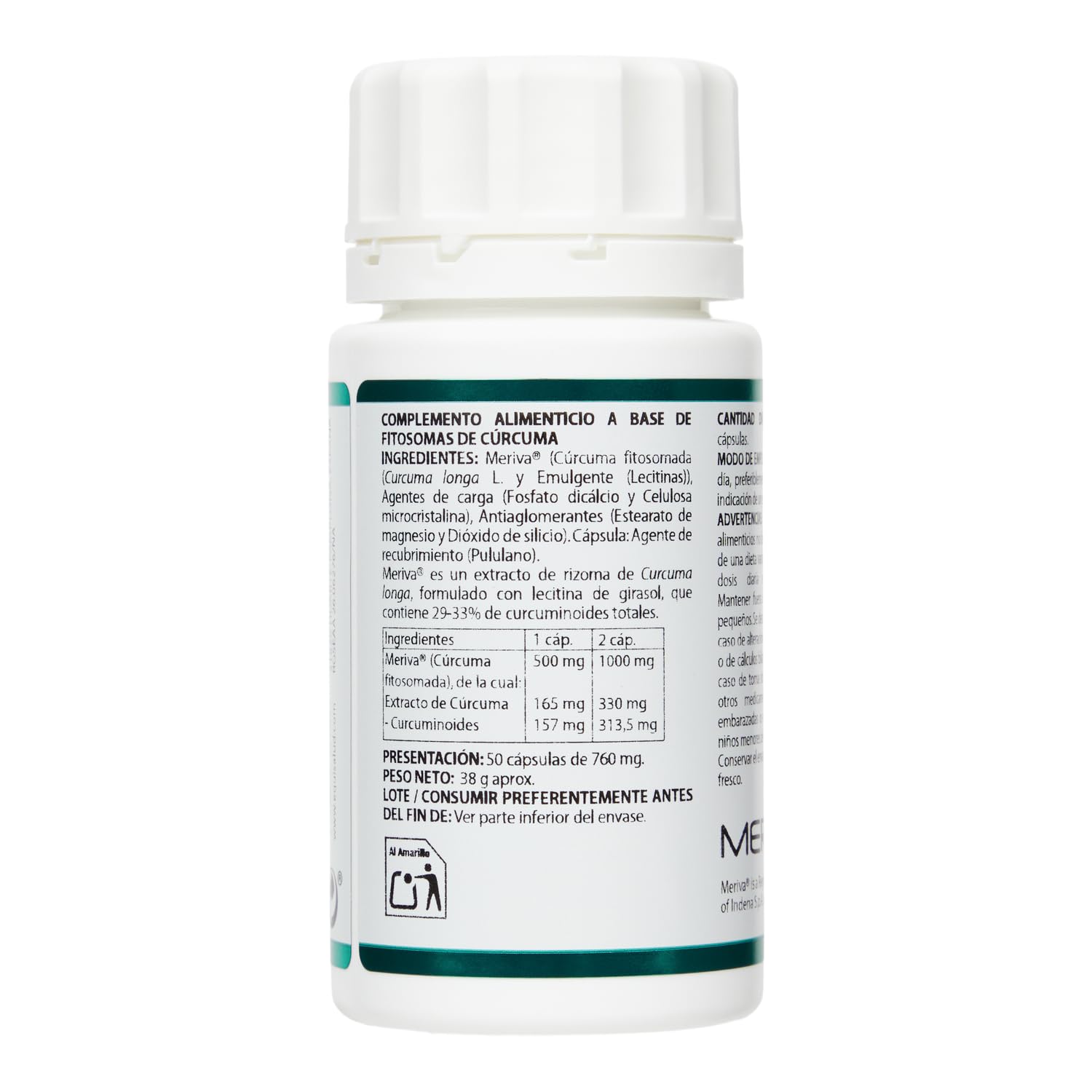 Holofit cúrcuma fitosomada de Equisalud, 50 cápsulas