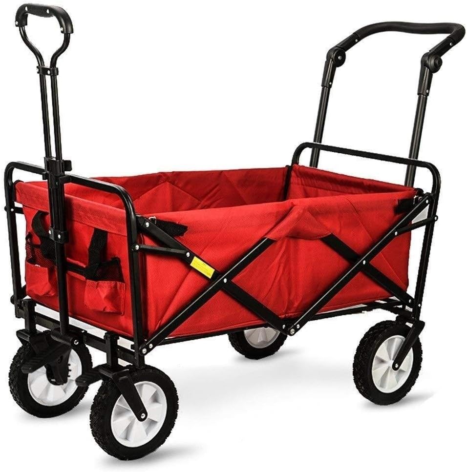 Carretilla de jardín plegable JKSVTF con ruedas neumáticas, capacidad 80 kg miniatura 1
