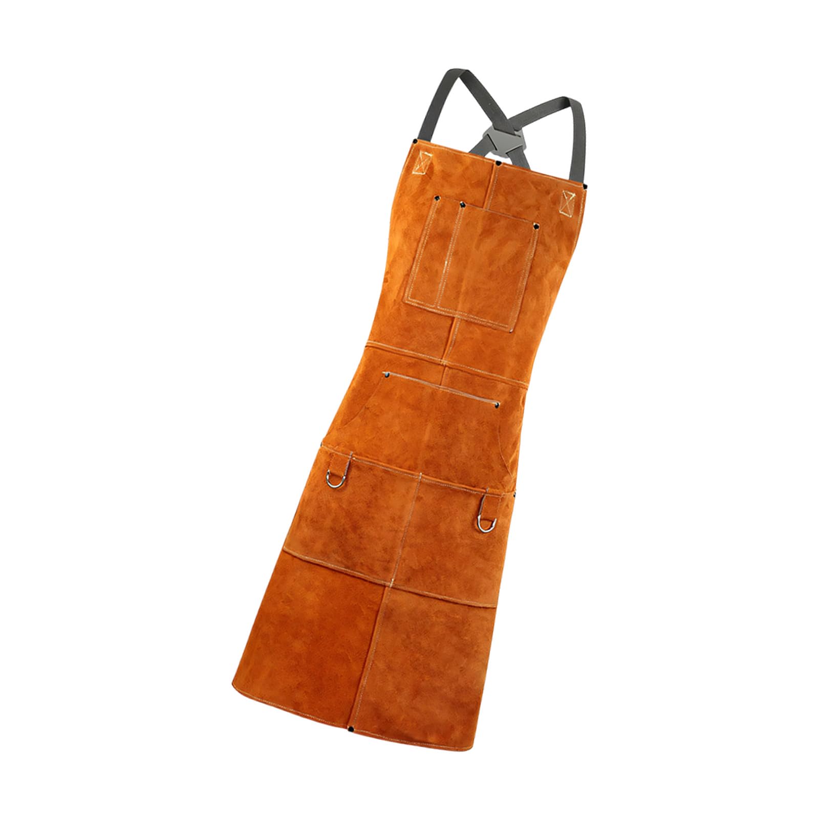 Duty Leather Welding Apron Flame Resistant Heat Protections Full Coverage Apron with Adjustable Straps for Welders Welding