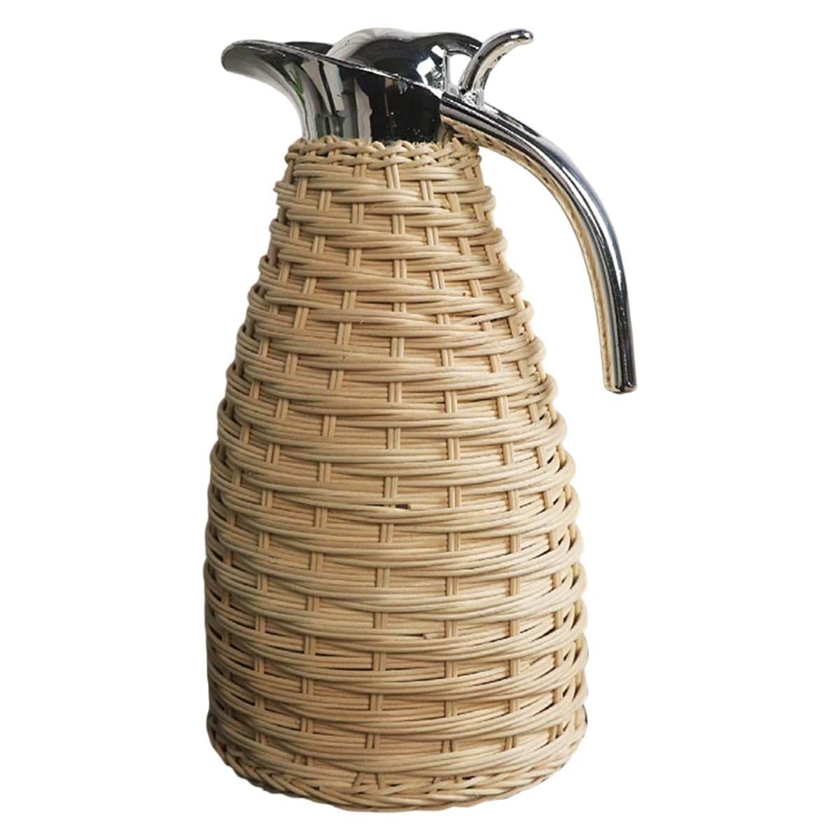 CTRLZS Stainless Steel Liner Bamboo Woven Handmade Traditional Kettle Decorative Kitchen Hot Water Tool 2L B