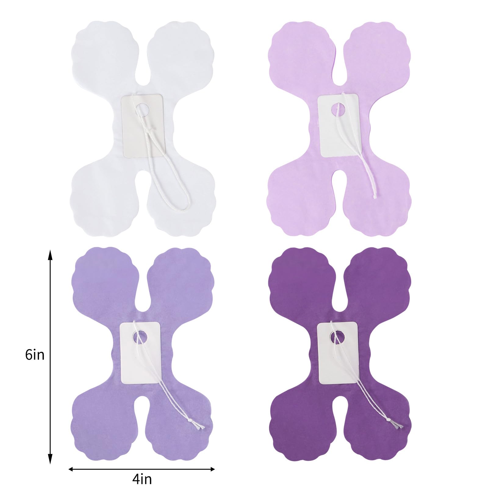 Lila Weiß Lavendel Party-Dekorationen Luftschlangen Girlande – 12 Stück Frauen Mädchen Geburtstag Supplies 4-blättriges Kleeblatt Papier Banner, Baby Brautdusche Hochzeit Verlobung Bachelorette