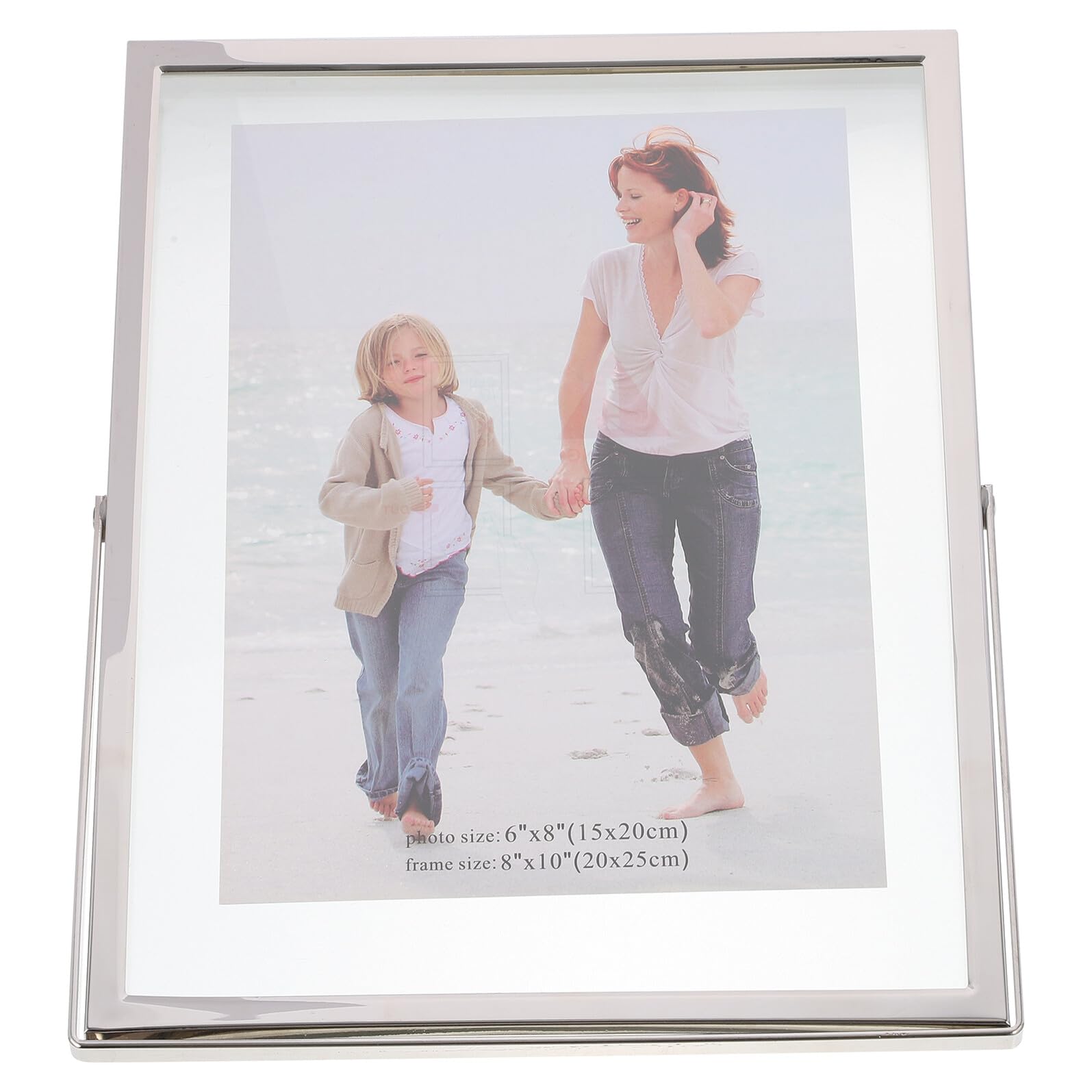 Einfacher Fotorahmen aus Glas mit Silbernem Metallrahmen Eleganter Bilderrahmen zur Fotopräsentation und Heimdekoration Tischbilderrahmen für Bilder und Gemälde