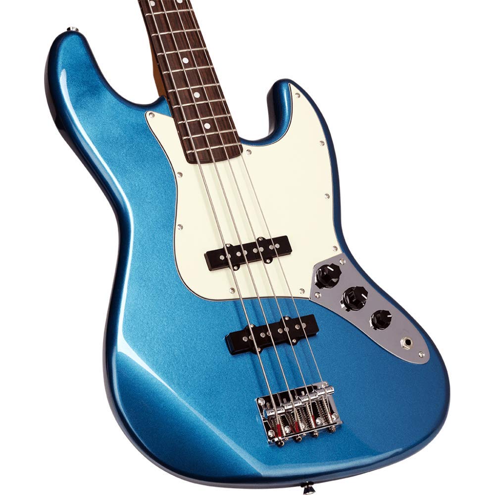 SX Vintage Series SJB62+ Guitarra Bajo Eléctrico Estilo JB - Lake Placid Azul
