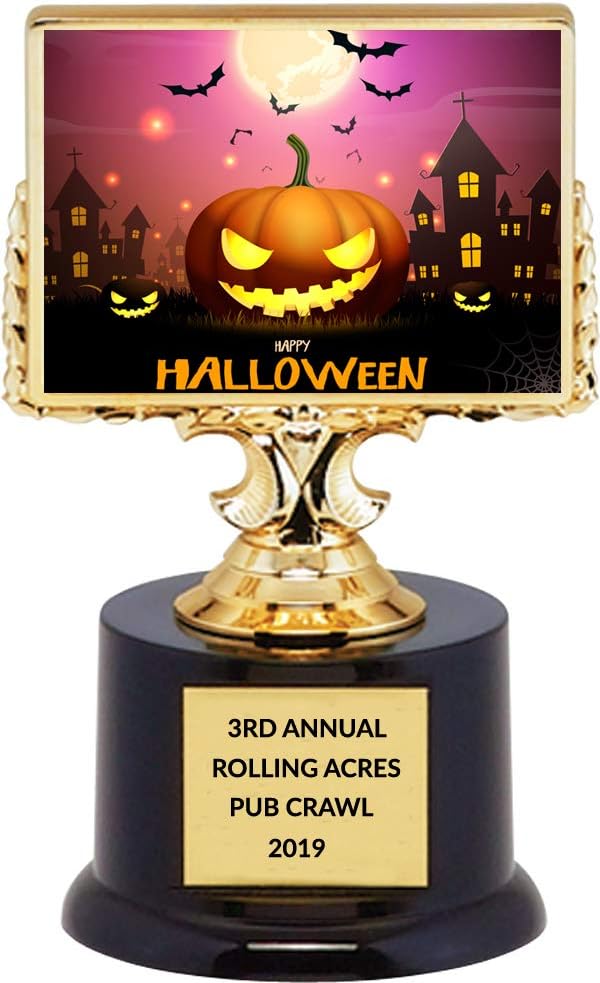 Happy Halloween Trophy with Free Custom Engraving