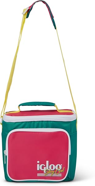 IGLOO Retro borsa frigo quadrata – soft cooler 6,6L con tracolla, compatta per scuola, ufficio, picnic, campeggio, outdoor – design retrò e buona capacità termica - 4