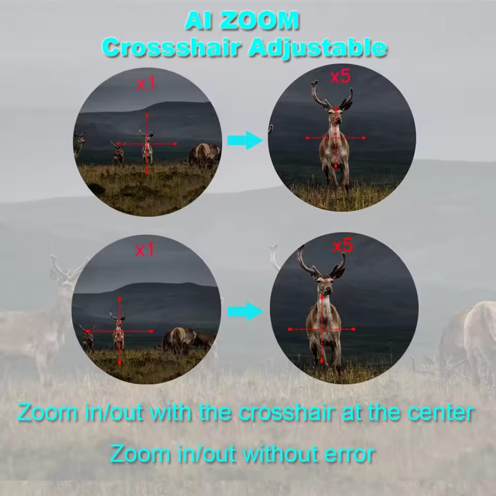 Lunettes de vision nocturne monoculaire infrarouge Zoom numérique 4x caméra avec viseur enregistrement vidéo photo HD 1080P