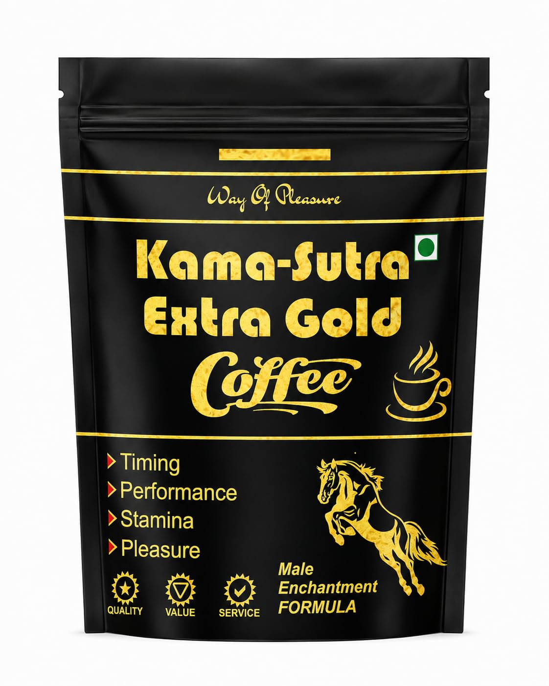 Way Of Pleasure Kama Sutra extra gold Mushroom Coffee Premix For Immunity booster Unroasted For Men & Women 45g-image-46