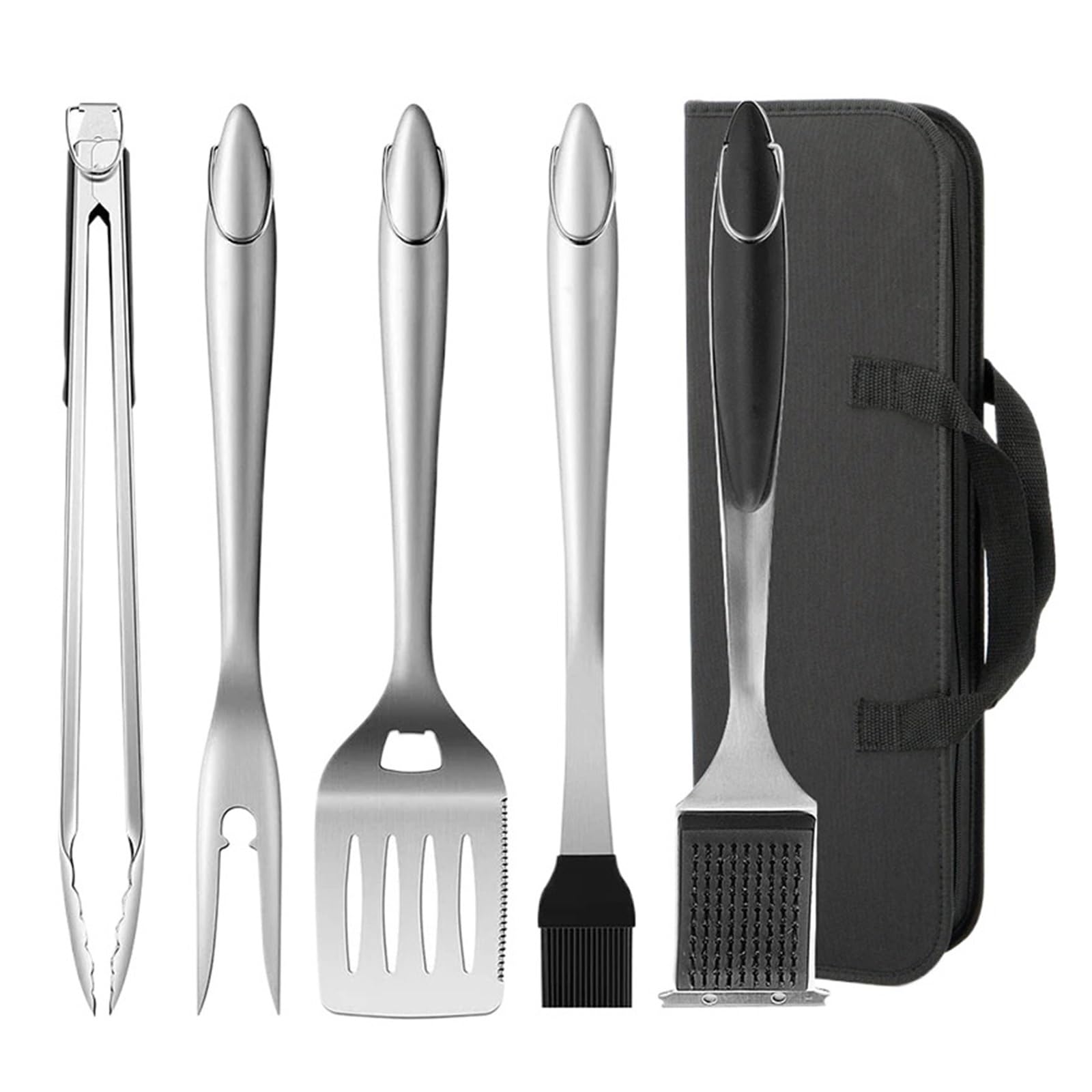 Ensemble d'outils de Barbecue en Acier Inoxydable, Accessoire poêle à Frire Multifonctionnel, Ensemble d'ustensiles Cuisine Camping Plein air