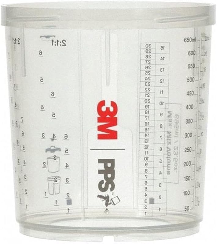 3M PPS 2.0 Spray Gun Cups, 26122, Midi, 13.5 Ounces, Furniture, 2 Pack