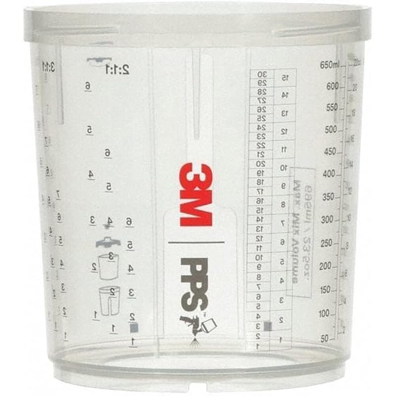 Copos para Pistola de Pintura 3M PPS 2.0 26001, Padrão, 650 mL, Kit com 2