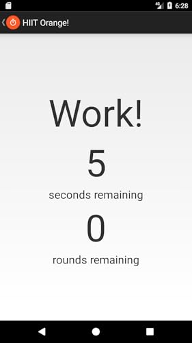 HIIT Orange Workout Interval Timer
