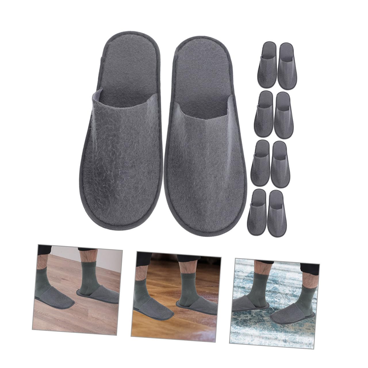 LIFKOME Pantofole Pieghevoli Portatili in Pile, 20 Paia per Uomo e Donna | Uso Hotel e Salone, Design Monouso, Leggere per Viaggio e Camera da Letto