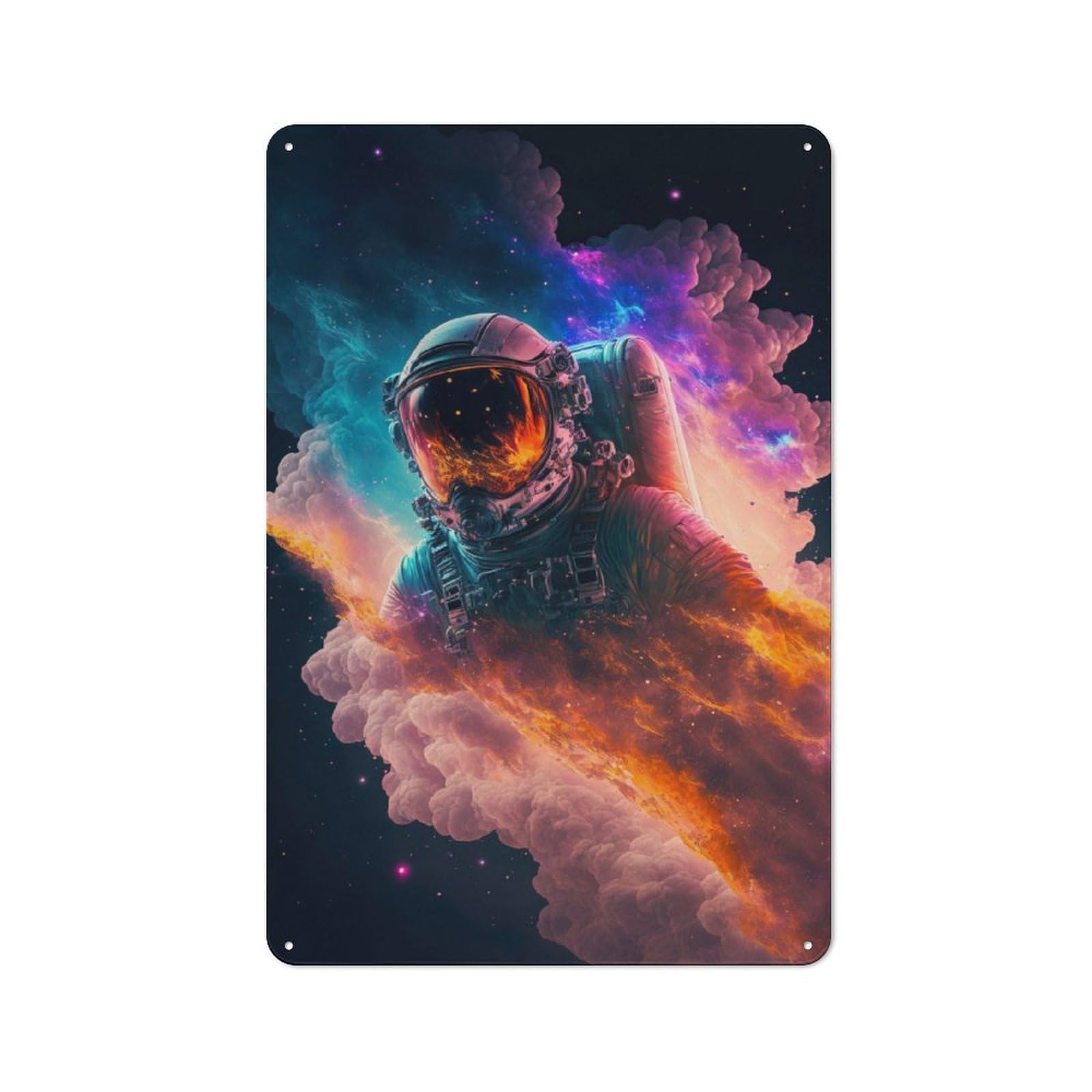 Junmoney Space Traveller Tin Sign 30X20cm With For Garage Wall, Retro-Style Decor, For Room Styling Across Garages And Workshops
