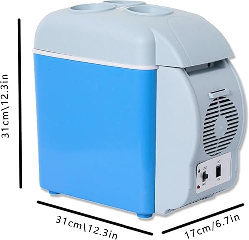 SCOOVY Refrigerador de viaje para automóvil, 7.5L, automóvil 12 V, enfriador de automóvil con enchufe de bajo ruido, con función de enfriamiento y