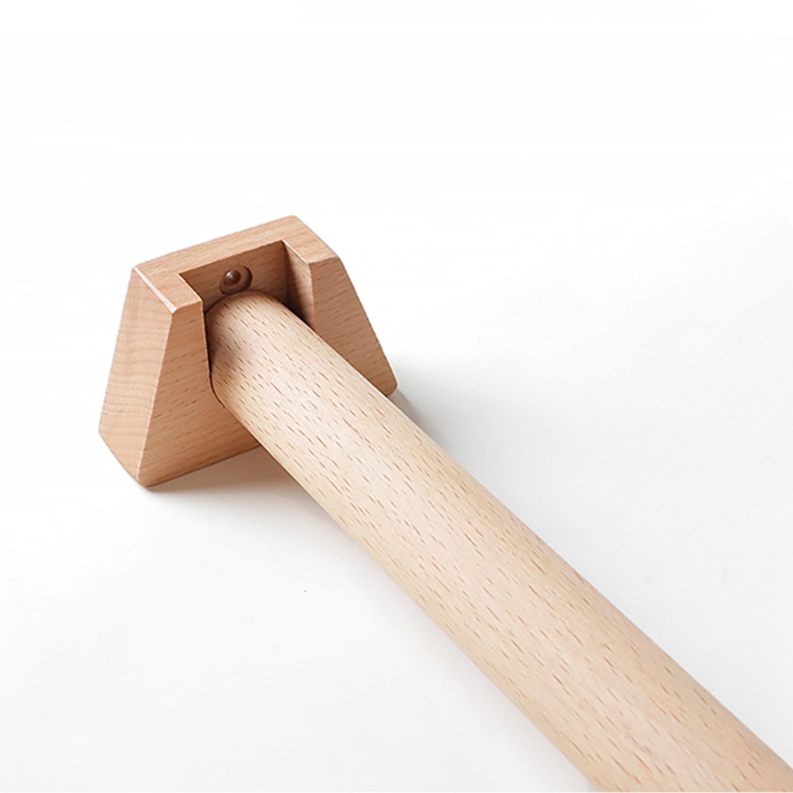 Tringle à rideaux en bois massif – 29 mm de diamètre avec supports et vis – Longueur fixe 160 cm / 63in – Idéal pour rideaux et vêtements – Décoration d'intérieur