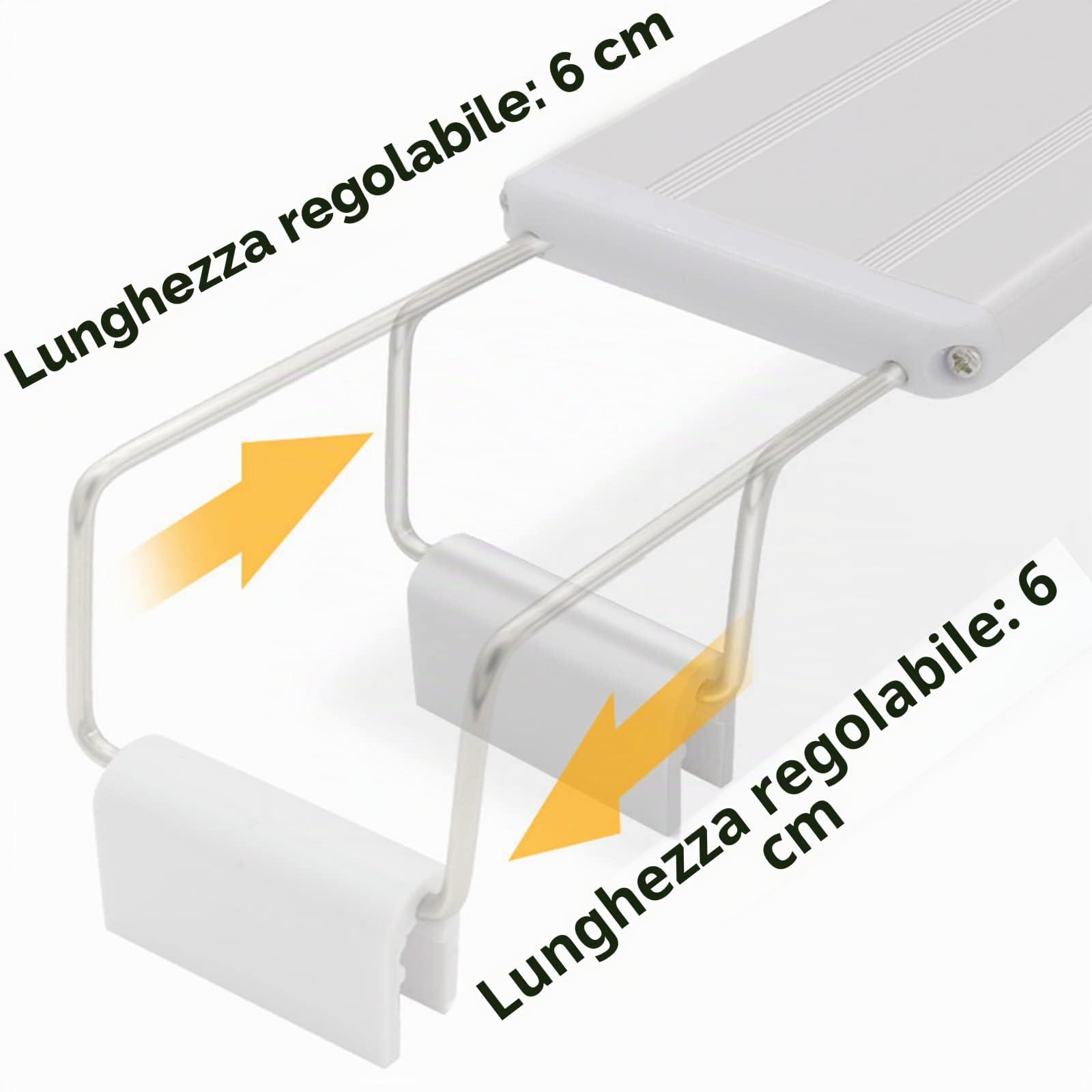 Lampada LED Ultra Sottile per Acquario 6 W Luce Bianca con Clip