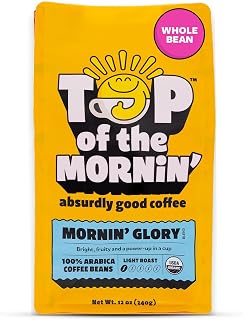Top Of The Mornin' Whole Bean Coffee, A Jacksepticeye Brand, Ethically Sourced, Specaility Grade Coffee (12 Ounce (Pack of 1), Mornin' Glory)