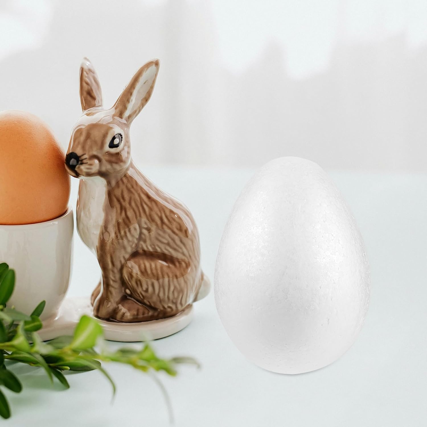 BESPORTBLE 2Pcs Large Foam Eggs 7.87In for Easter DIY Crafts Painting Decorations Festival Art Supplies