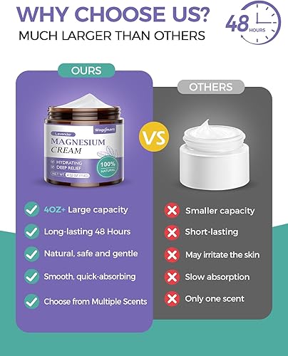 Miniatura 3 de Crema de magnesio para dormir  Loción tópica natural de magnesio para el dolor y calambres en las piernas, relajación muscular, calma  Mantequilla