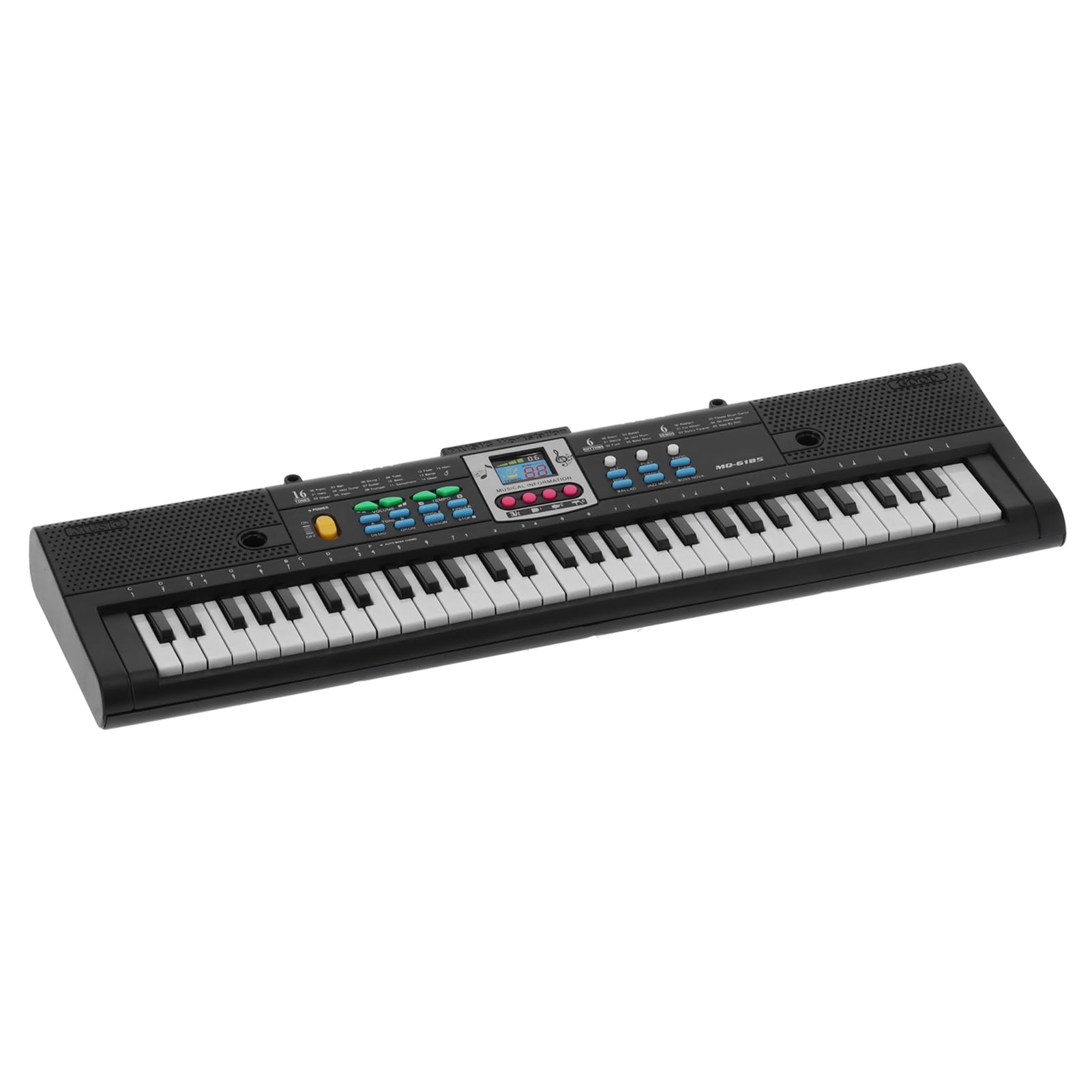 Piano électronique 61 Touches Avec Microphone – Mini Orgue Multifonction – 6 Démos, Réglage Volume – Piles Ou Secteur – Cadeau Musical Pour Enfants