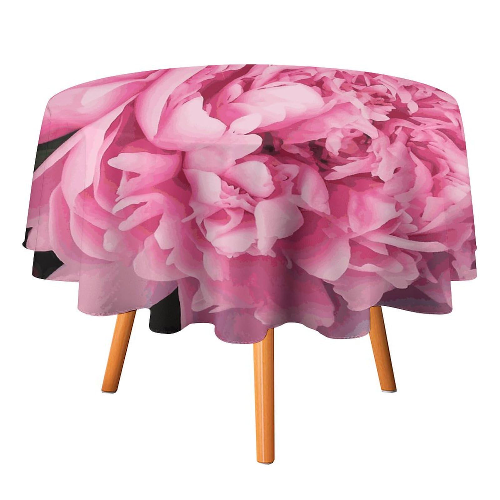 Nappe ronde facile à nettoyer pour des repas de vacances et anniversaires en famille