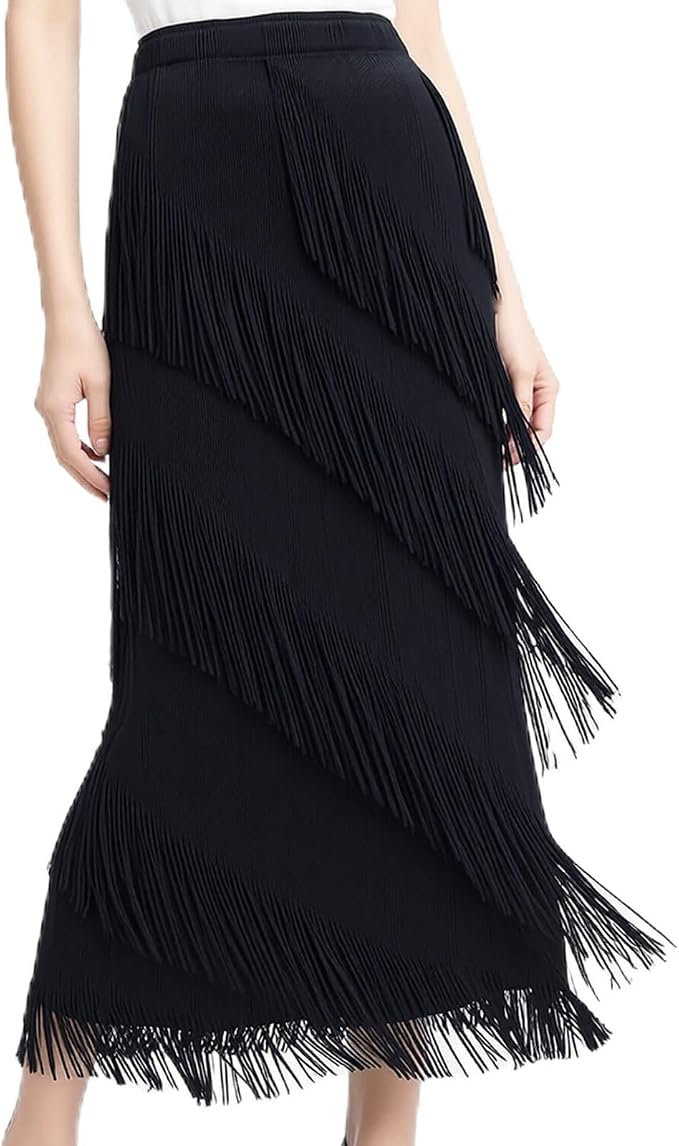 Fringe Pencil Skirt