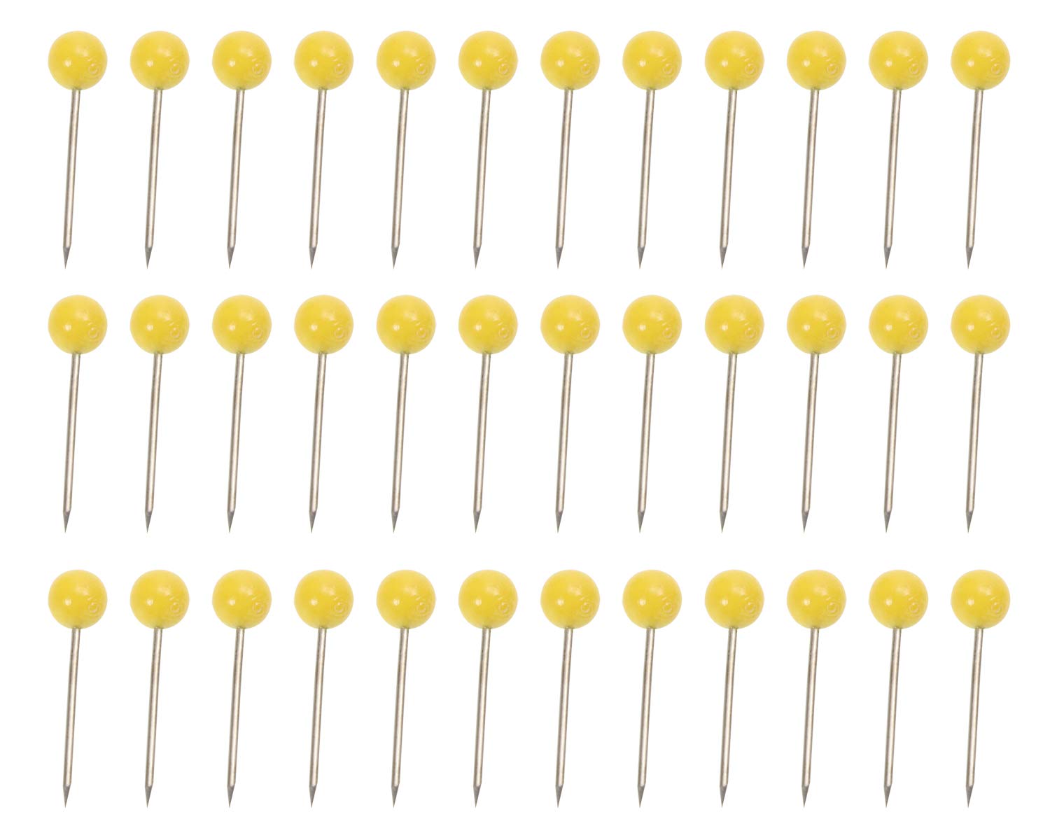 Tupalizy 1/8 Inch Small Round Ball Head Decorative Push Pins Map Thumb Tacks for Travel Map Art Picture Photo Canvas Bulletin Cork Board Wall DIY Craft Home School Office Use, 500PCS (Yellow)