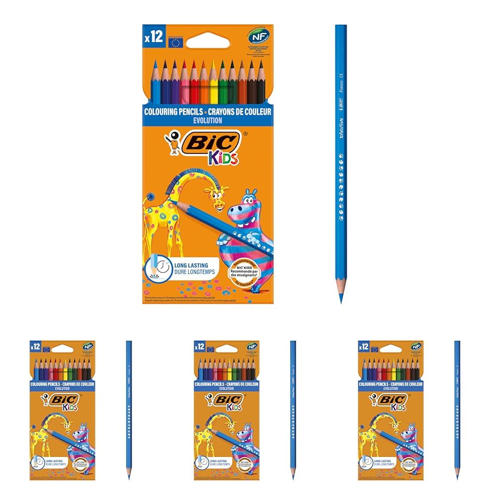 Visiter la boutique BIC Bic Kids Evolution Ecolutions Crayons De Couleur, Coloris Assortis, 12 unités in use