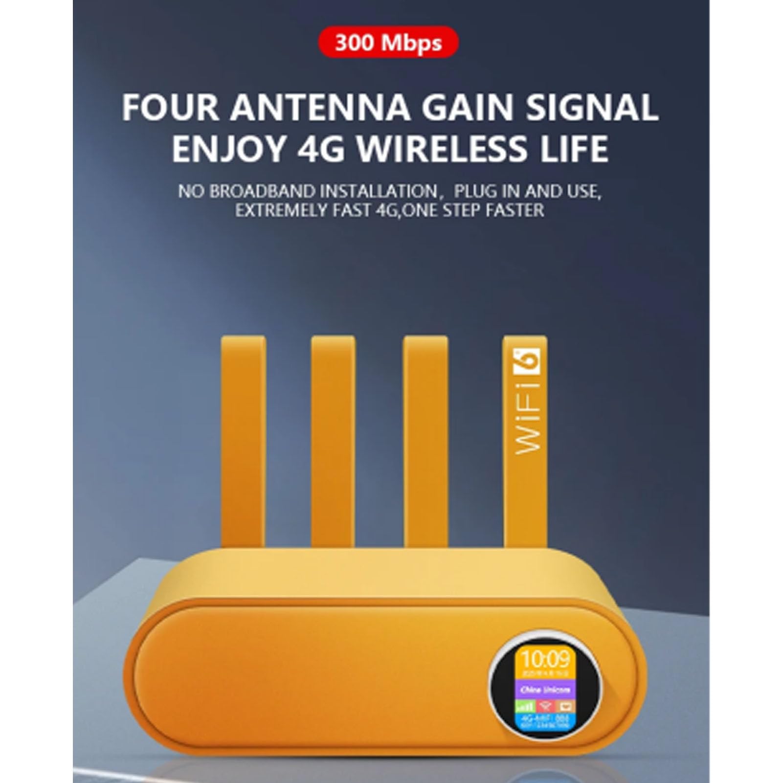 Router WiFi 4G LTE Sbloccato, Hotspot Wireless da 300 Mbps con Slot per Scheda SIM e 4 Antenne Ad Alto Guadagno, Ideale per Viaggi, Casa e ufficio. Connessione WiFi Fino a 32