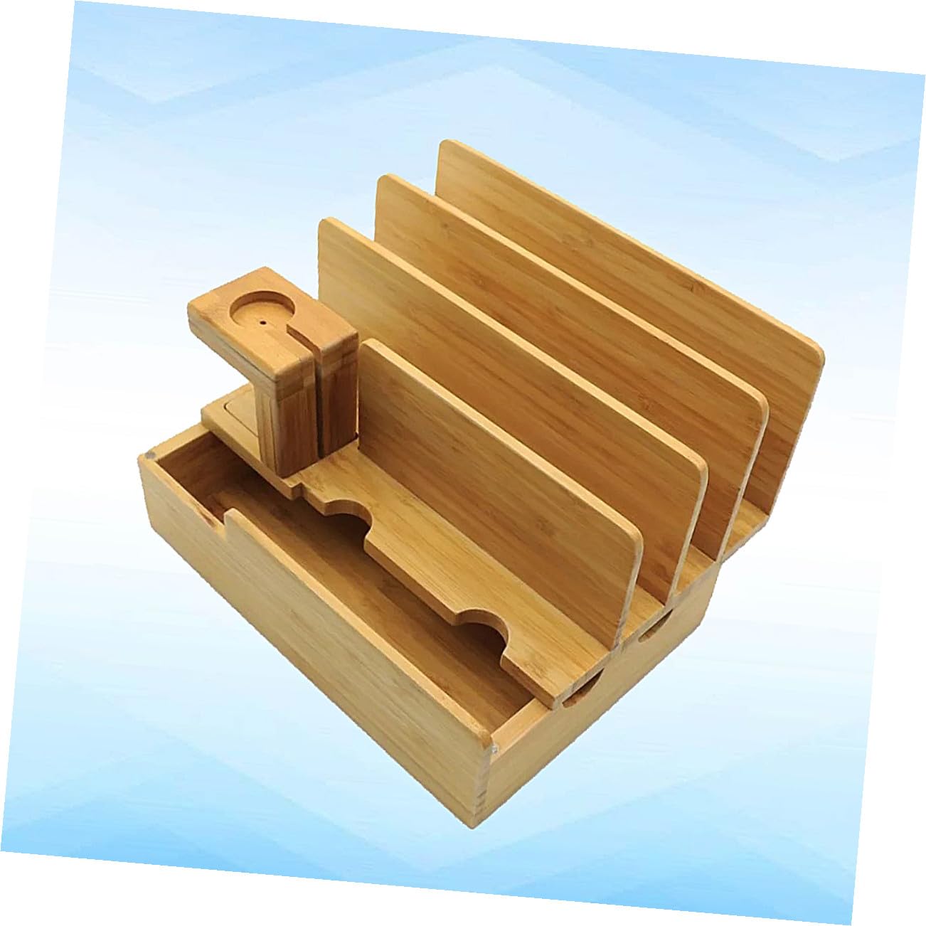 Homoyoyo Support De Chargeur Bois De Bambou pour Montre Support Affichage De Charge pour Montre Connectée Chargeur Pratique Et Élégant