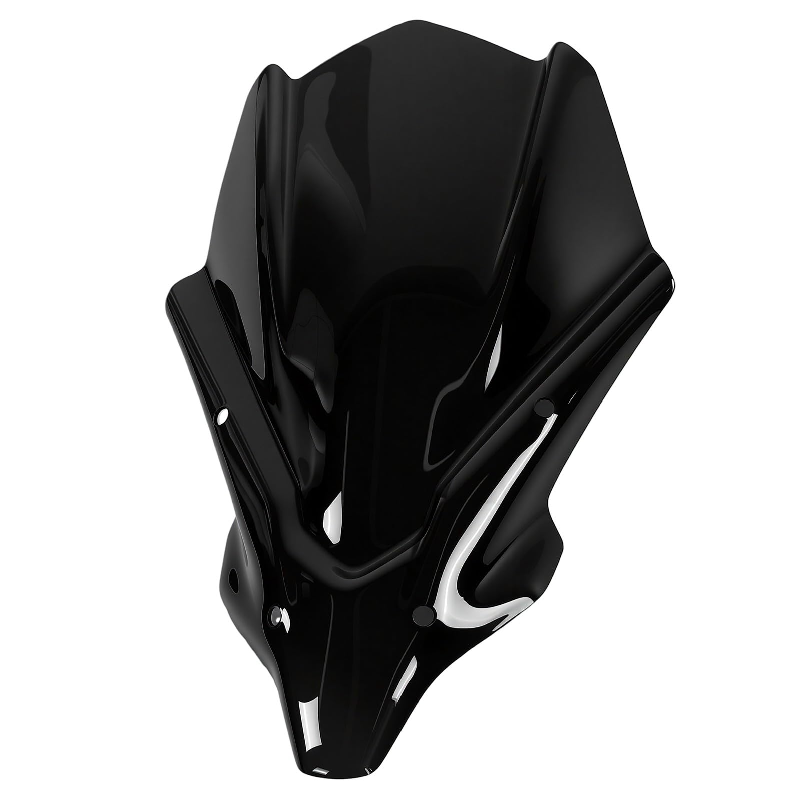 Yctze Szyba Przednia Motocykla Czarna Szyba Przednia ze Stopu Aluminium ABS Owiewka Wiatrowa na Konstrukcji Przepływu Powietrza dla MT 07 2021 2024 Miejskie Dojazdy do Pracy Touring