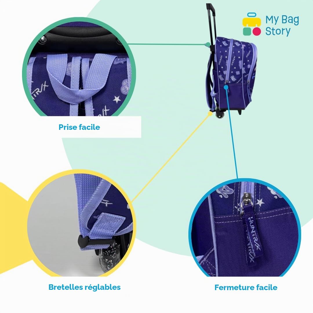 mybagstory | Sac à Roulette K-Pop | Modèle Huntrix | 40x19x32cm Violet