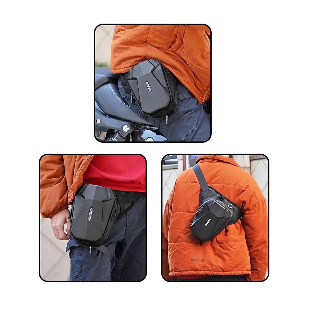 Pernera Moto Riñonera Lateral rígida for Motocicleta, Resistente al Agua, Informal, for teléfono móvil, Accesorios for