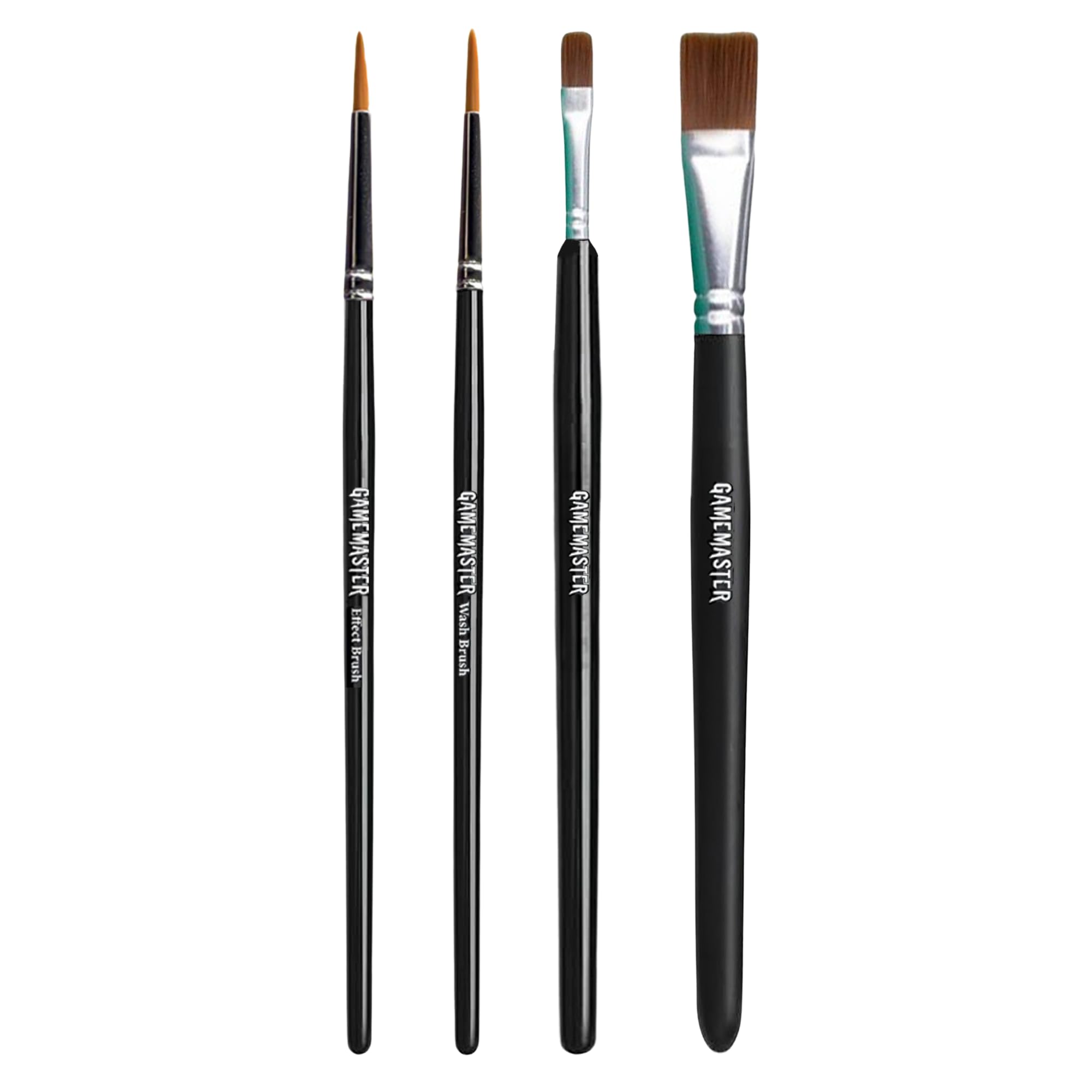 The Army Painter Gamemaster: Terrain Miniature Acrylic Paint Brush in Four Sizes- Terrain Detail Paint Brush, Fine Paint Brush, Model Paint Brush Set for Terrains & Tiles & Wargaming Terrain