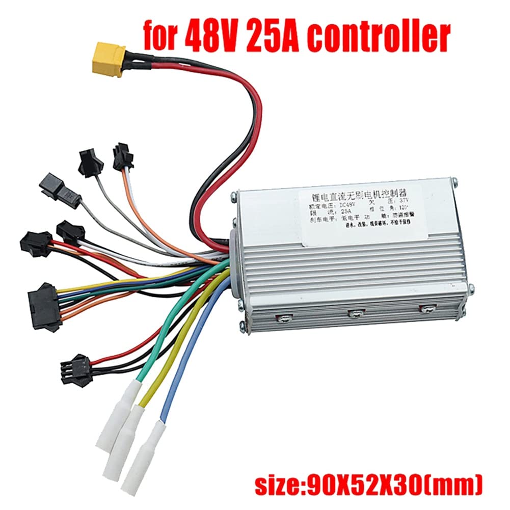para JP 48V 25A Controlador de motor sin escobillas + Kit de medidor de tablero de 36-60V para accesorios de patinete eléctrico JP