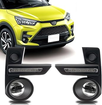 Front Fog Light Assembly LED Daytime Running Lamp Front Bar Light Set for Toyota Rise 2020 2021