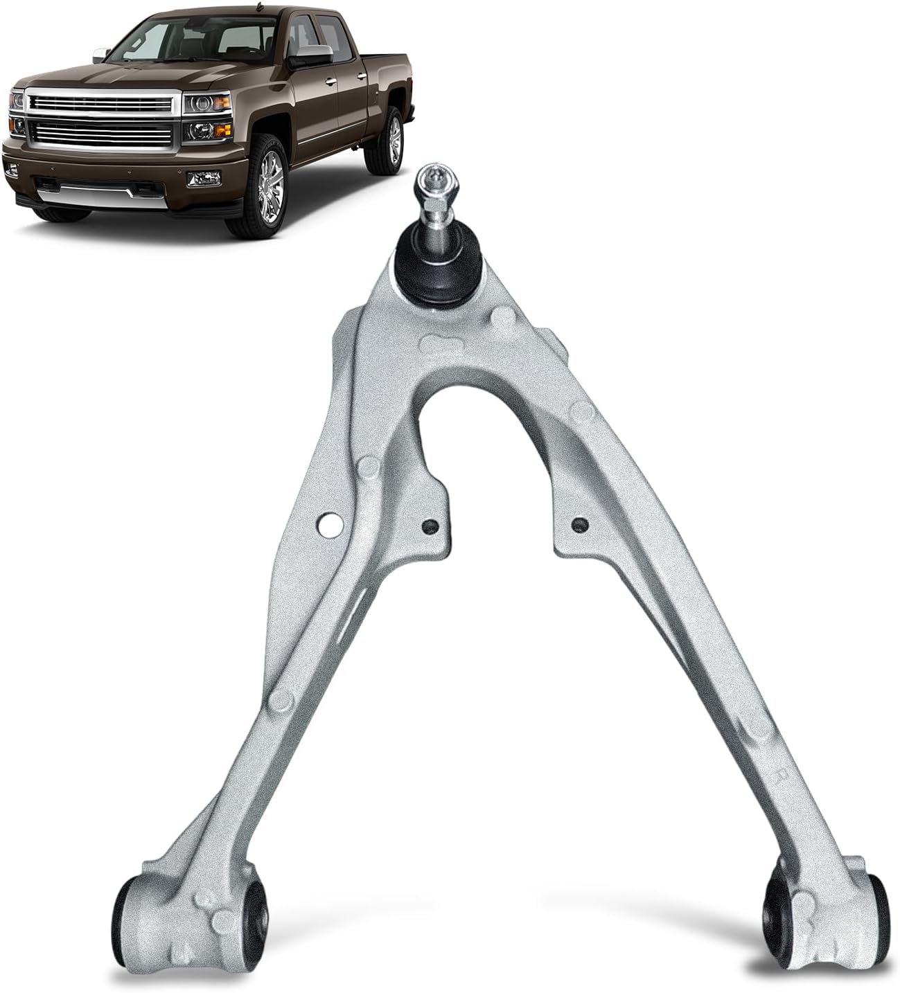 MS501185 Front Lower Aluminum Control Arm Ball Joint Passenger Side Replacement for 2014-2017 Chevy Silverado1500 Sierra1500 GMC Yukon 2015-2016 SuburbanTahoe Cadillac Escalade