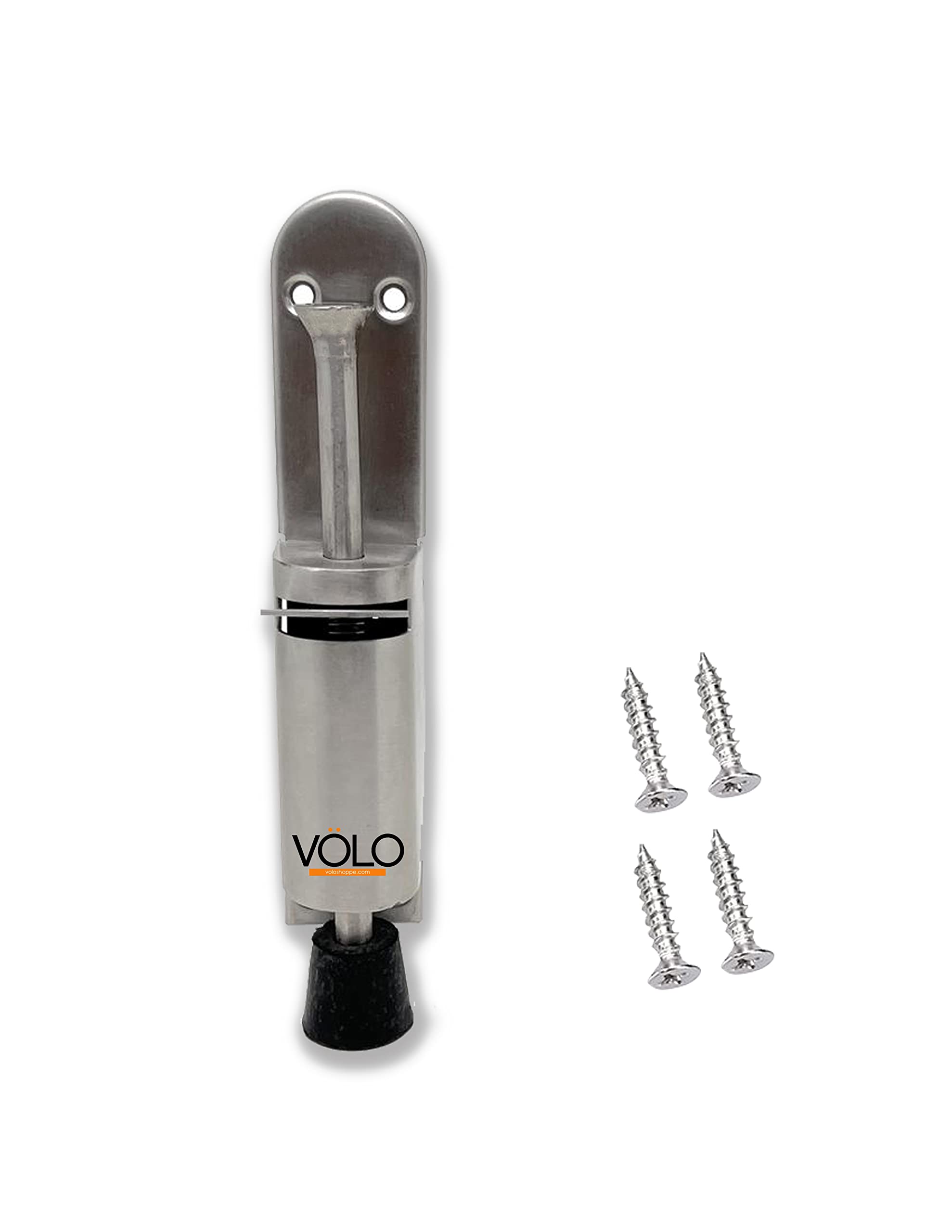 Volo Stainless Steel Single Door Stopper, Floor Door Stop Holder with Rubber Shoes Foot Operated Function with Push Type Door Stopper and Pull Mechanism (Pack of 1) Color :Silver (B09JZPQJPC) Amazon Price History, Amazon Price Tracker
