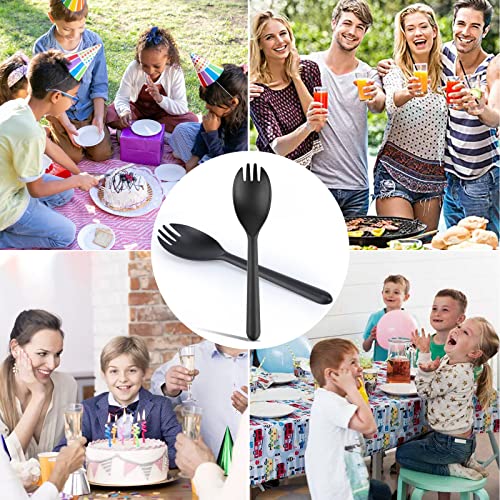 Eusoar Disposable Baking Cups & Forks And Spoons, 50Pcs 5Oz Aluminum Foil Cupcake Liners, 100Pcs 5.5"X1.2" Heavyweight Plastic Dessert Spoons, For Party Favor Family Gathering Catering Wedding #TOP6