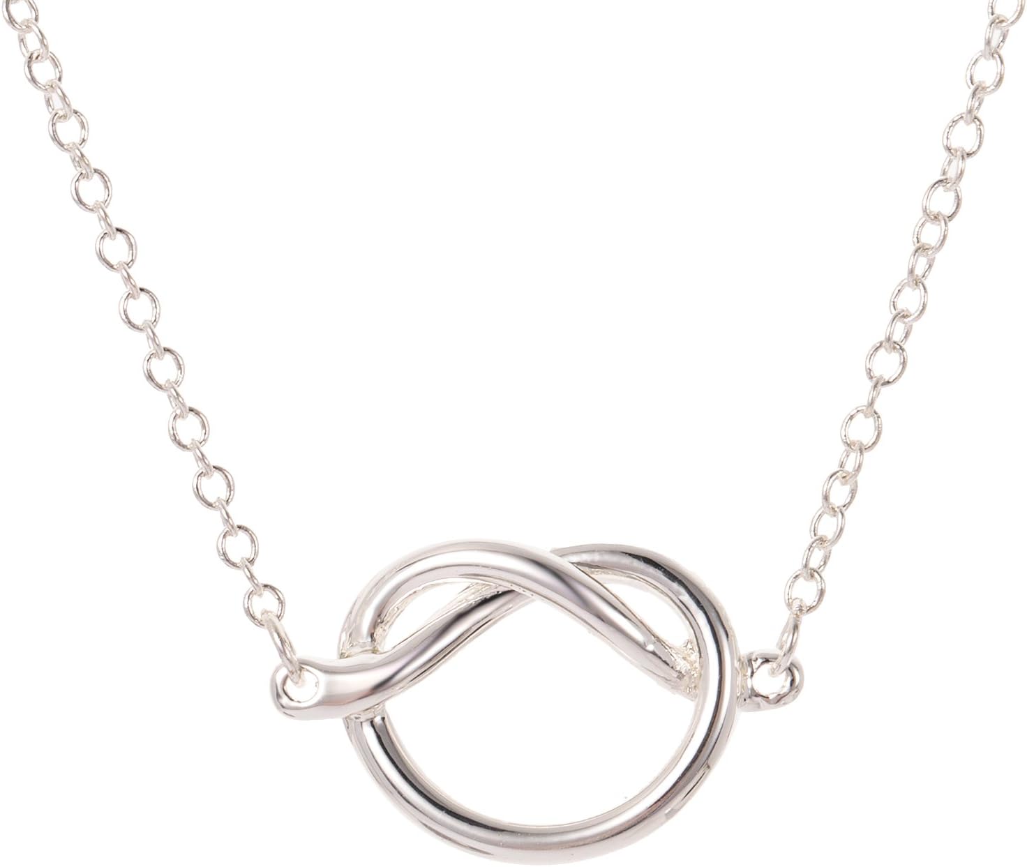 Love Knot Necklace Tie The Knot Charm Pendant Bridesmaid Gift